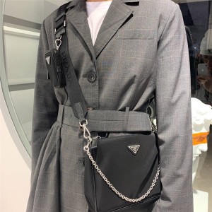 Prada Women's Bag Retro Hobo Bag Nylon 3-in-1 Crossbody Bag