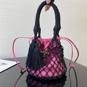 Prada Women's Bag New Knitted Net Bag Handbag
