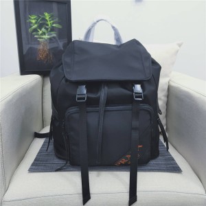 Prada unisex backpack new nylon spell leather bag 1BZ031
