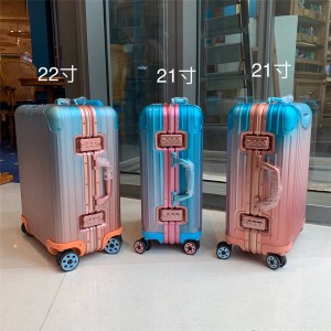 RIMOWA x Alex Israel official website gradient color trolley case cabin