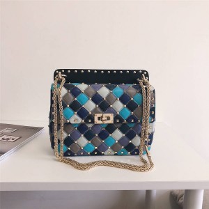 Valentino handbag GARAVANI ROCKSTUD SPIKE color matching shoulder bag 0122
