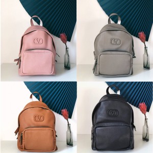 VALENTINO new LOGO men's and women's leather backpack