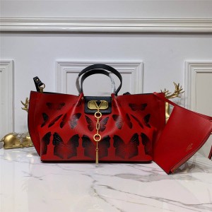 VLOGO Valentino Garavani Escape Calfskin Shopping Bag