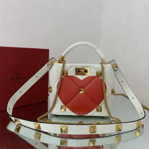 Valentino Love Roman Stud Small Lamb Leather Handbag