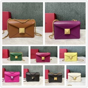 Valentino ONE STUD Chain Bag Sheepskin Tofu Bag 1215