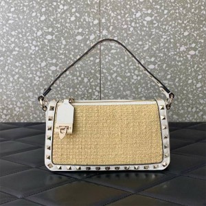 Valentino ROCKSTUD Small Lafite Woven Crossbody Bag 0311