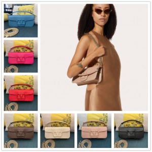 Valentino LOCÒ VLOGO Calf Leather Chain Bag Shoulder Bag 3030L