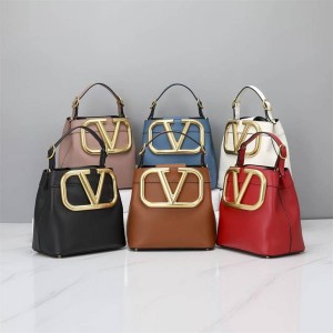 Valentino SuperVee Bucket Bag Calfskin Handbag 2027