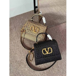 Valentino VSLING Small Woven Cowhide Handbag Shoulder Bag 22015