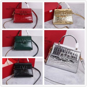 Valentino VSLING Small Crocodile Pattern Handbag Handbag 053078