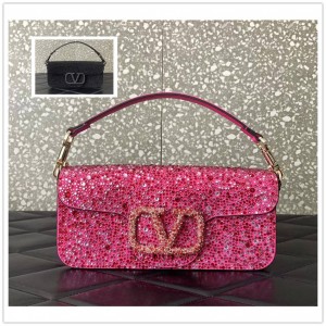 Valentino LOCÒ Imitation Crystal Diamond Handbag Chain Bag 6023