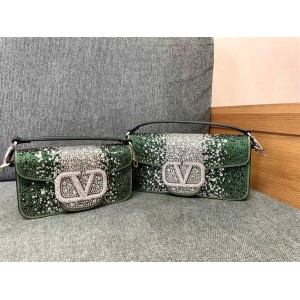 Valentino MINI LOCÒ Imitation Crystal Shoulder Bag Chain Bag 1134