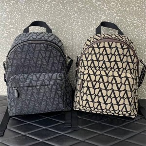 Valentino V logo canvas vintage backpack 5600