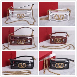 Valentino MINI LOCÒ Transparent PVC Chain Bag Handbag 22025