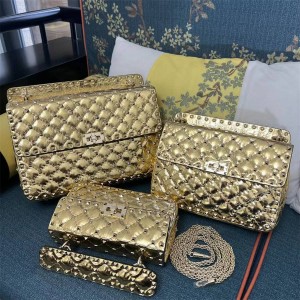Valentino ROCKSTUD SPIKE Gold Rivet Chain Bag Shoulder Bag