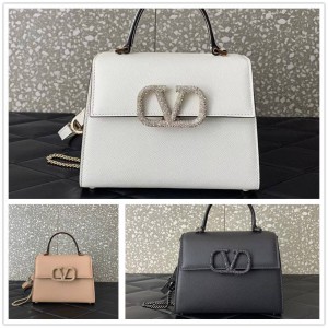 Valentino Garavani VSLING Small Imitation Crystal Diamond Buckle Handbag 7030