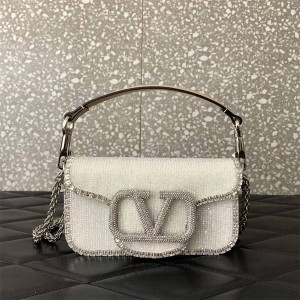 Valentino MINI LOCÒ Imitation Crystal Star Diamond Series Underarm Bag Chain Bag 5033