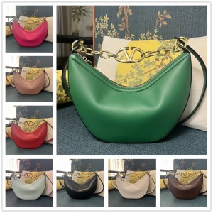 Valentino VLOGO MOON Small Chain Sheepskin HOBO Handbag 2080