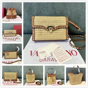 Valentino Lafite Grass Woven Handbag Collection