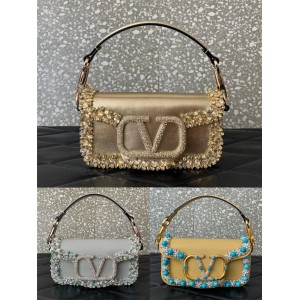 Valentino LOCÒ small crystal diamond handbag chain bag 6036