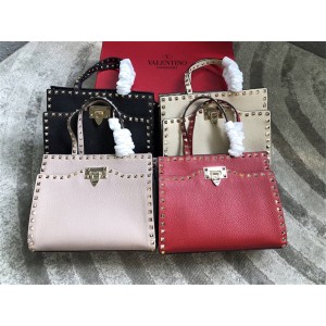 Valentino women's bag new pebbled leather rivet Garavani Rockstud handbag