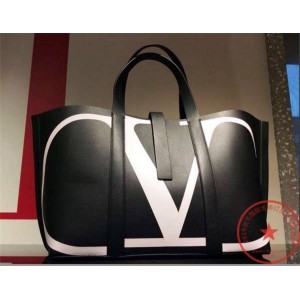 Valentino new VLOGO BEACH BAG calf leather shopping bag