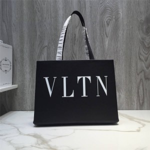 VALENTINO men's bag LEATHER VLTN TOTE shopping bag