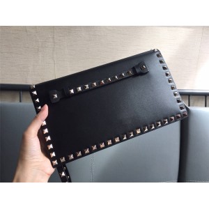 Valentino Rocksud leather stud clutch bag wrist bag