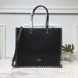 Valentino New Studded Leather Shopping Bag Tote