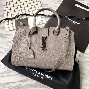 YSL Saint Laurent Crocodile BABY CABAS MONOGRAM Handbag