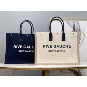 ysl Saint Laurent RIVE GAUCHE Twill canvas tote bag shopping bag 509415