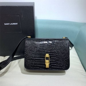 YSL Saint Laurent crocodile pattern CARRE diagonal shoulder bag 585060