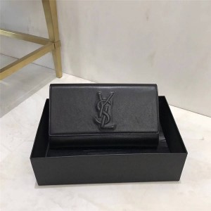 ysl Saint Laurent embossed embroidered LOGO clutch 314094