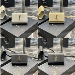 Saint Laurent YSL KATE black leather belt bag 534395