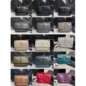 Saint Laurent YSL 633158 498894 NIKI Medium Fold Vintage Leather Messenger Bag