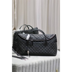 YSL Saint Laurent 736009 ES Quilted leather travel bag luggage bag (silver buckle)