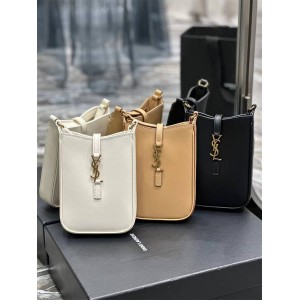 YSL Saint Laurent 735214 LE 5 À 7 Mini Vertical Shiny Leather Handbag Mobile Case
