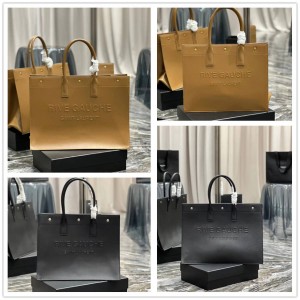 YSL Saint Laurent 587273/686266 RIVE GAUCHE Smooth Leather Tote Bag 617481/509415