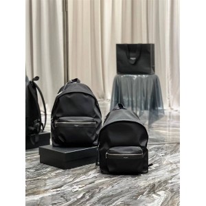 YSL Saint Laurent 534967 326865 Classic CITY Black Nylon Canvas Backpack