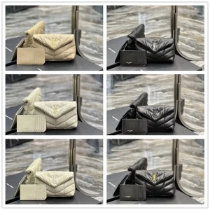 YSL Saint Laurent 650880 PUFFER Small Quilted Sheepskin Handbag