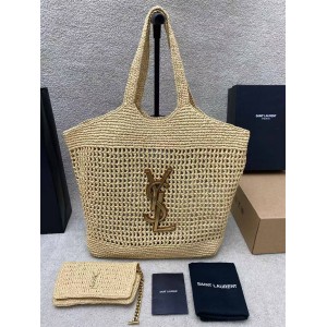 YSL Saint Laurent 772191 ICARE woven plus size shopping bag 698651