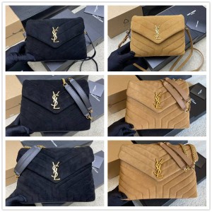 YSL Saint Laurent 467072/494699/574946 LOULOU suede handbag 392255/392277/392288