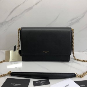 Saint Laurent Paris/YSL/SLP ZOE leather rivet shoulder slung chain bag 5136670