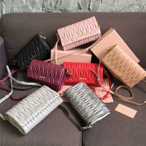 MiuMiu official website handbag new sheepskin shoulder bag 5BH080