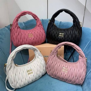 MIUMIU 5BC153 Wander Matelas é Hobo Medium Underarm Bag