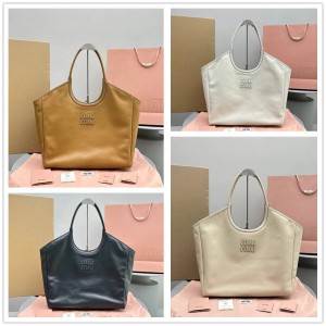 MIUMIU 5BG276 IVY Leather Large Tote Bag Shopping Bag 5578
