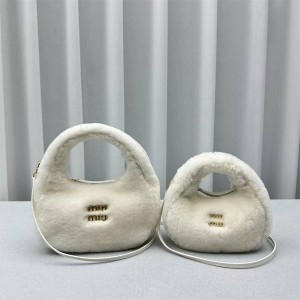 MIUMIU 5BP078/5BC125 Wander Hobo Cashmere Underarm Bag 5518