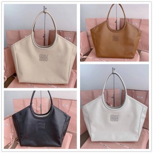 MIUMIU 5BG276 Large Tote Bag IVY Leather Handbag
