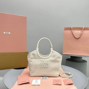 MIUMIU 5BG288 IVY Corduroy Small Underarm Bag Tote Bag 5578