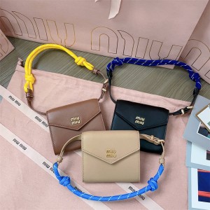 MIUMIU 5MT024 Leather Wallet Shoulder Bag 5DN014